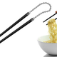 Image for article titled Protect Your Last Piece Of Sushi With Nunchaku Chopsticks